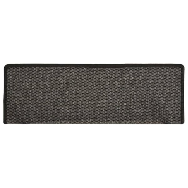The Living Store Trappstegsmattor självhäftande sisal 15 st 65x21x4 cm antracit -  Trappmattor