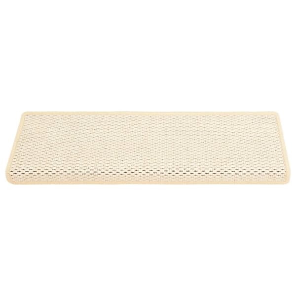 The Living Store selvklæbende trappemåtter 15 stk. 65x21x4 cm sisal-look -  Tæpper til trappetrin