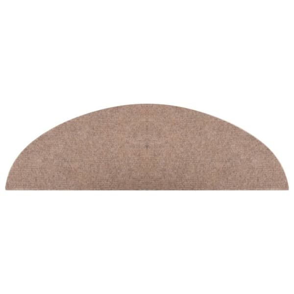 The Living Store Trappstegsmattor självhäftande 15 st 56x17x3 cm beige -  Trappmattor