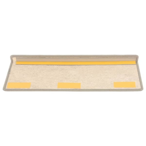 The Living Store Trappstegsmattor självhäftande sisal 15 st 65x21x4 cm beige -  Trappmattor