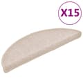 Miniatyrbild 3 av 9: The Living Store Trappstegsmattor 15 st taupe 56x17x3 cm -  Trappmattor