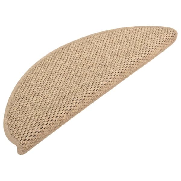 Trappmattor - Living Trappstegsmattor självhäftande sisal 15 st 65x21x4 cm sand