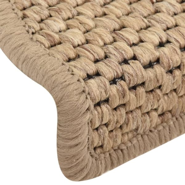 Trappmattor - Living Trappstegsmattor självhäftande sisal 15 st 65x21x4 cm sand