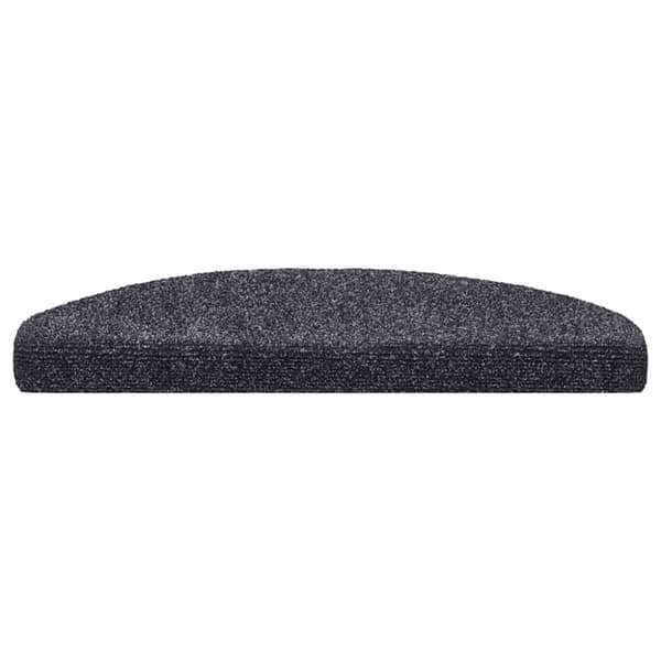 Trappmattor - Living Trappstegsmattor självhäftande 15 st brodyr 65x21x4 cm mörkgrå