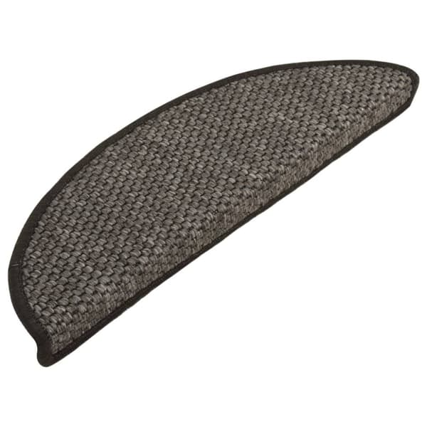 Tæpper til trappetrin - Living selvklæbende trappemåtter 15 stk. 56x17x3cm sisal-look antracit