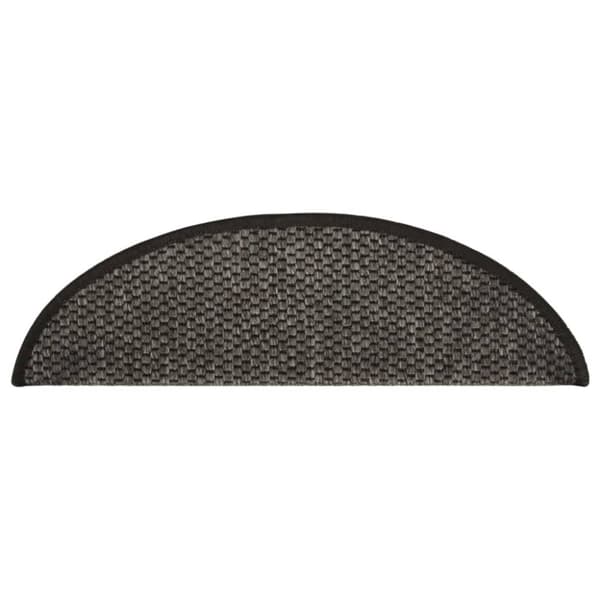 Tæpper til trappetrin - Living selvklæbende trappemåtter 15 stk. 56x17x3cm sisal-look antracit