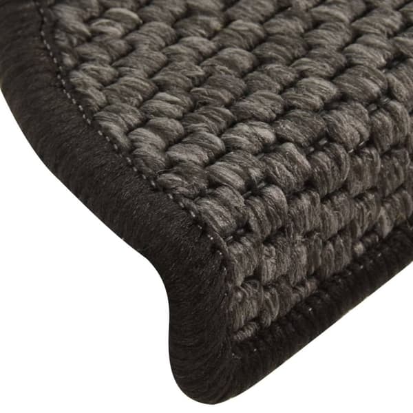 Tæpper til trappetrin - Living selvklæbende trappemåtter 15 stk. 56x17x3cm sisal-look antracit