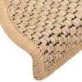 Miniatyrbild 7 av 8: Trappmattor - Living Trappstegsmattor självhäftande sisal 15 st 56x17x3 cm ljusbeige