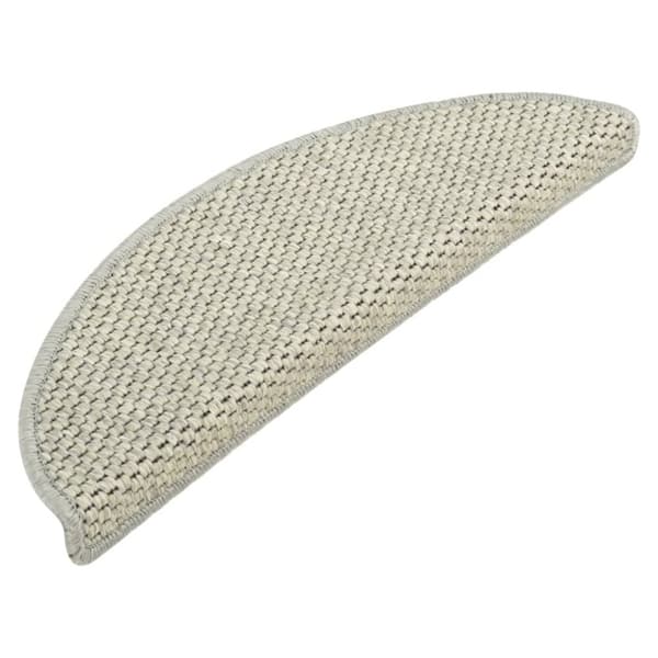 Tæpper til trappetrin - Living selvklæbende trappemåtter 15 stk. 65x21x4 cm sisal-look grå