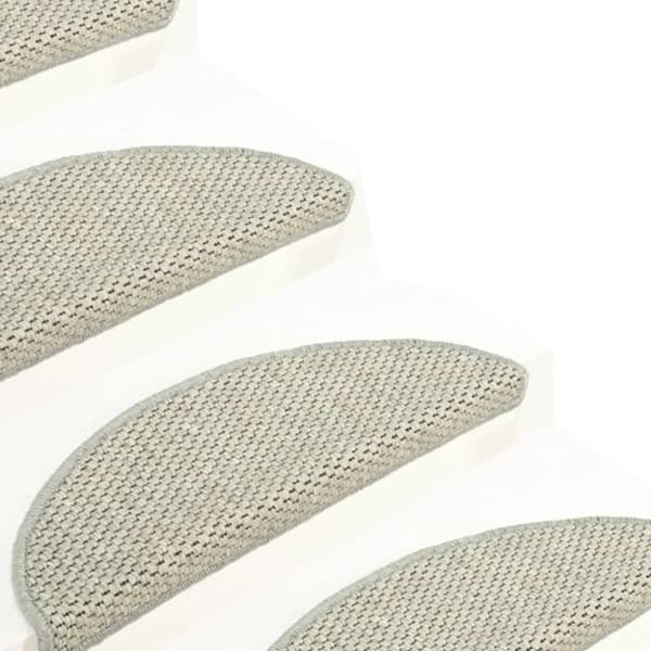 Tæpper til trappetrin - Living selvklæbende trappemåtter 15 stk. 65x21x4 cm sisal-look grå