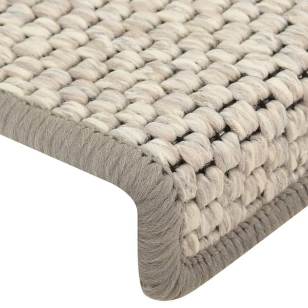 Tæpper til trappetrin - Living selvklæbende trappemåtter 15 stk. 65x21x4 cm sisal-look beige