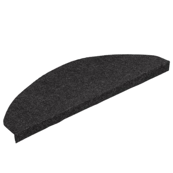 Tæpper til trappetrin - Living selvklæbende trappemåtter 15 stk. 65x22,5x3,5 cm sort