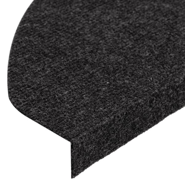 Tæpper til trappetrin - Living selvklæbende trappemåtter 15 stk. 65x22,5x3,5 cm sort