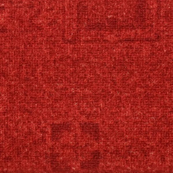 Tæpper til trappetrin - Living selvklæbende trappemåtter 15 stk. 65x21x4 cm rød