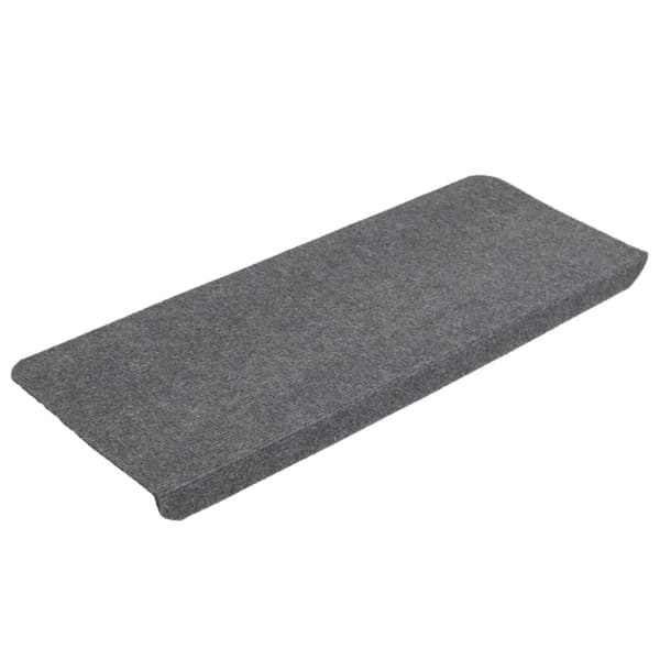 Tæpper til trappetrin - Living selvklæbende trappemåtter 15 stk. 65x24,5x3,5 cm grå