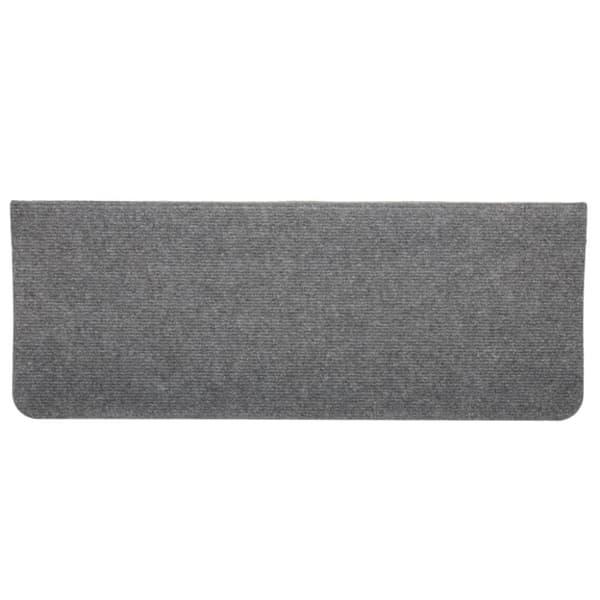 Tæpper til trappetrin - Living selvklæbende trappemåtter 15 stk. 65x24,5x3,5 cm grå