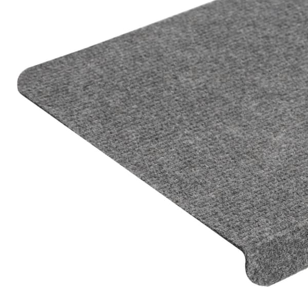 Tæpper til trappetrin - Living selvklæbende trappemåtter 15 stk. 65x24,5x3,5 cm grå