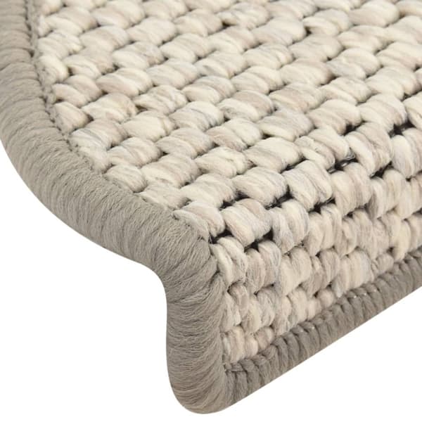 Selvklæbende trappemåtter 15 stk. 65x21x4 cm sisal-look beige - Trappemåtte - Trappemåtter - Home & Living