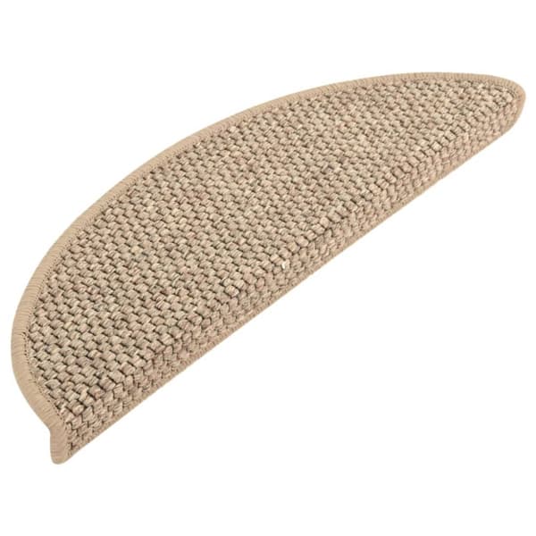 Trappstegsmattor självhäftande sisal 15 st 56x17x3 cm mörkbeige - Trappmatta - Trappmattor - Home & Living