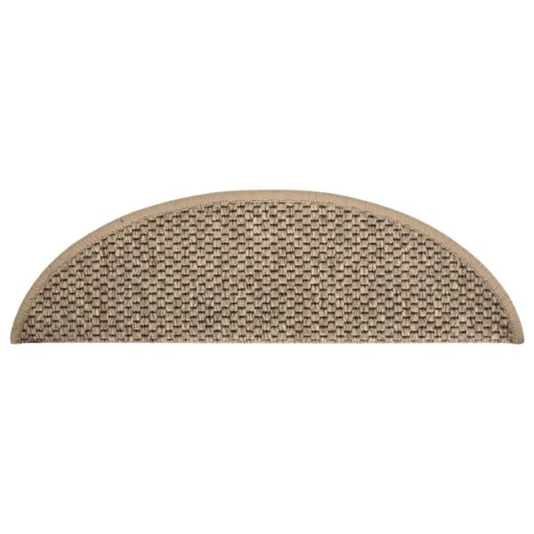 Trappstegsmattor självhäftande sisal 15 st 56x17x3 cm mörkbeige - Trappmatta - Trappmattor - Home & Living