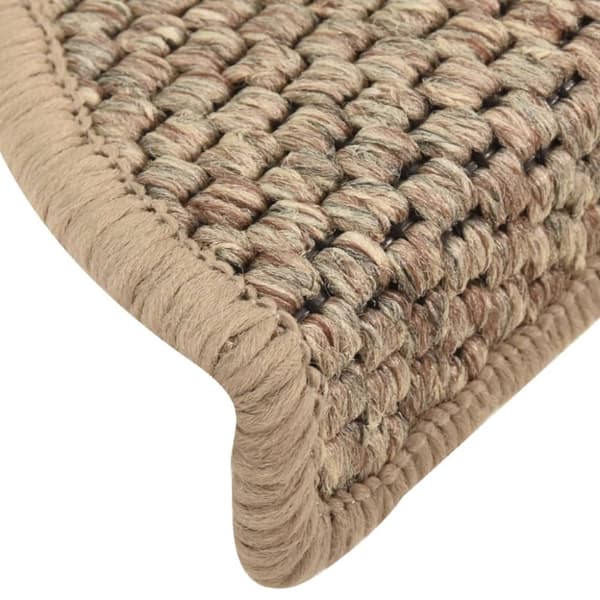 Trappstegsmattor självhäftande sisal 15 st 56x17x3 cm mörkbeige - Trappmatta - Trappmattor - Home & Living
