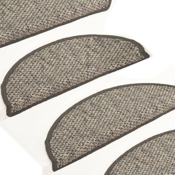 Trappstegsmattor självhäftande sisal 15 st 65x21x4 cm antracit - Trappmatta - Trappmattor - Home & Living