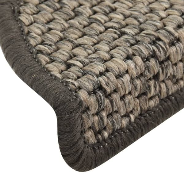 Trappstegsmattor självhäftande sisal 15 st 65x21x4 cm antracit - Trappmatta - Trappmattor - Home & Living