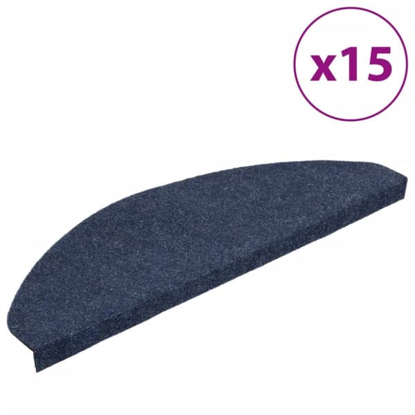Trappemåtter 15 stk. 65x22,5x3,5 cm selvklæbende blå - Trappemåtte - Trappemåtter - Home & Living