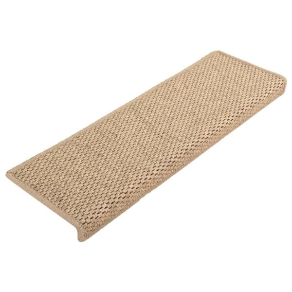 Selvklæbende trappemåtter 15stk. 65x21x4cm sisal-look sandfarve - Trappemåtte - Trappemåtter - Home & Living
