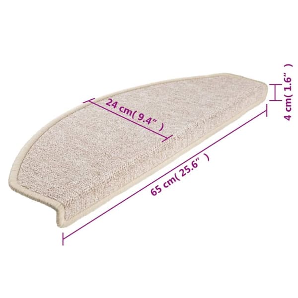 15 stk. Trappemåtter 65 x 24 x 4 cm gråbrun - Trappemåtte - Trappemåtter - Home & Living