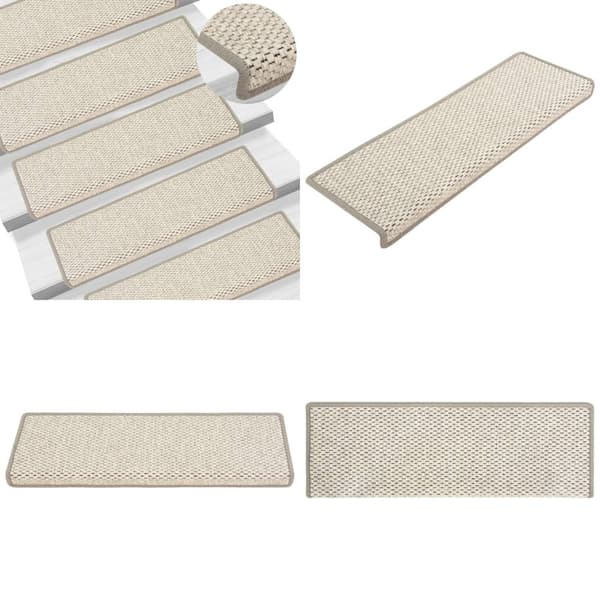 Trappstegsmattor självhäftande sisal 15 st 65x21x4 cm beige - Trappmatta - Trappmattor - Home & Living
