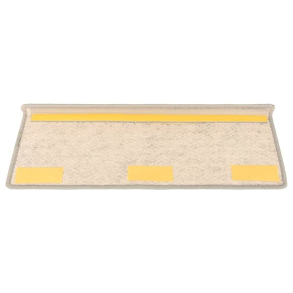 Selvklæbende trappemåtter 15 stk. 65x21x4 cm sisal-look sølv - Trappemåtte - Trappemåtter - Home & Living