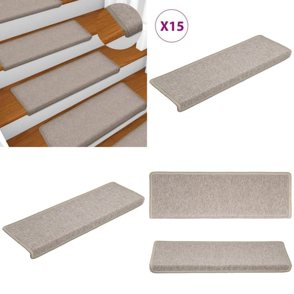 15 stk. Trappemåtter 65x21x4 cm gråbrun - Trappemåtte - Trappemåtter - Home & Living