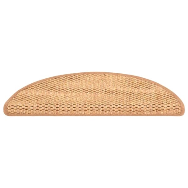 Selvklæbende trappemåtter 15 stk. 56x17x3 cm sisal-look orange - Trappemåtte - Trappemåtter - Home & Living