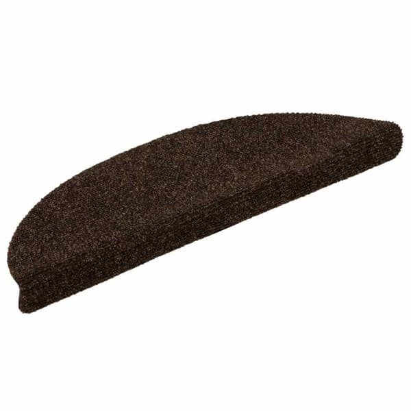 Trappstegsmattor självhäftande 10 st brun 56x17x3 cm brodyr