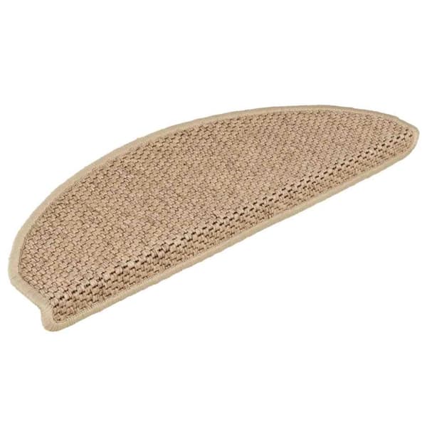 Trappstegsmattor självhäftande sisal 15 st 65x21x4 cm sand