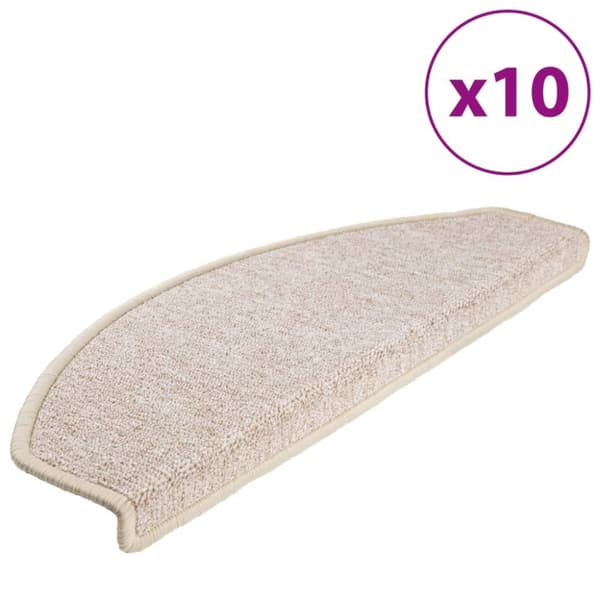 Trappstegsmattor 10 st 65x24x4 cm taupe