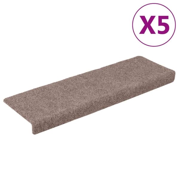 Trappstegsmattor 5 st brun 65x21x4 cm brodyr