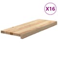Miniatyrbild 2 av 2: Trappstegsmattor 16 pcs obehandlad 70x30x2 cm massiv ek