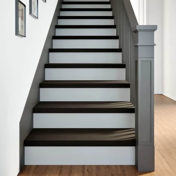 Trappstegsmattor 16 pcs mörkbrun 70x30x2 cm massiv ek