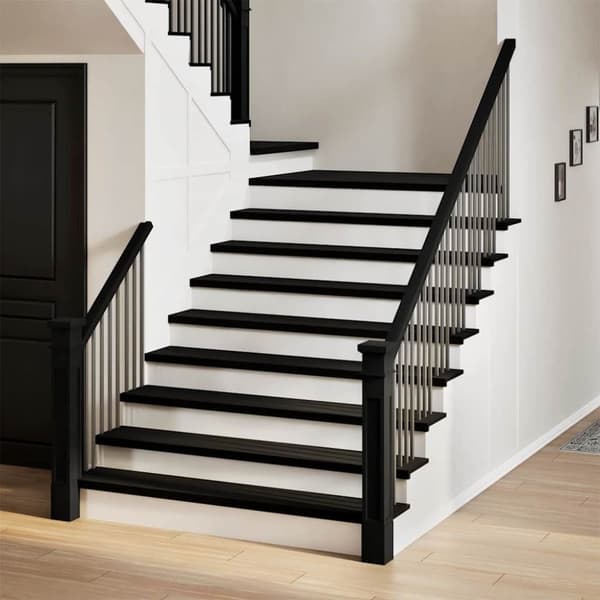Trappstegsmattor 16 pcs mörkbrun 120x25x2 cm massiv ek