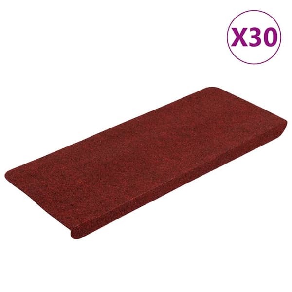 Trappmattor självhäftande 30 st röd 65x22,5x3,5 cm