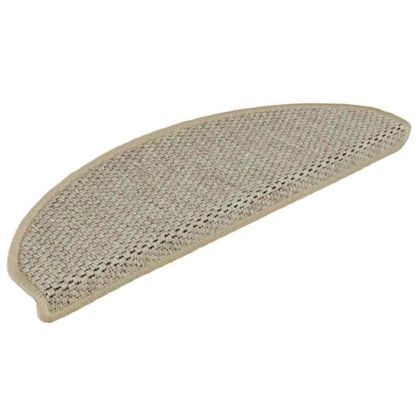 Trappmattor självhäftande sisal-look 30 st 65x21x4 cm ljusgrön