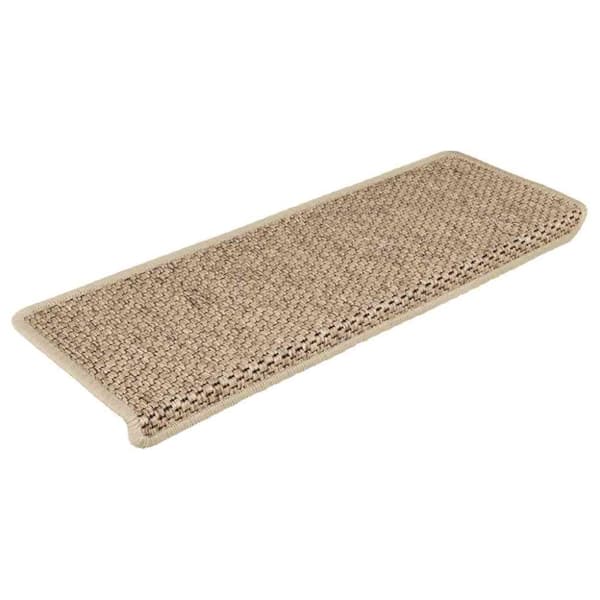 Trappmattor självhäftande sisal-look 30 st 65x21x4 cm sand