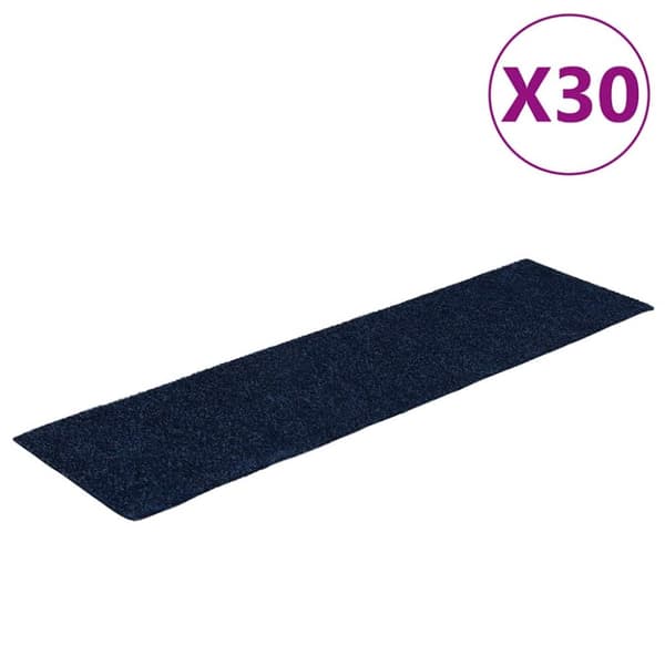 Trappmattor självhäftande 30 st blå 76x20 cm rektangulär