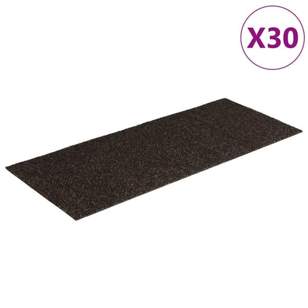 Trappmattor självhäftande 30 st mörkbrun 60x25 cm rektangulär