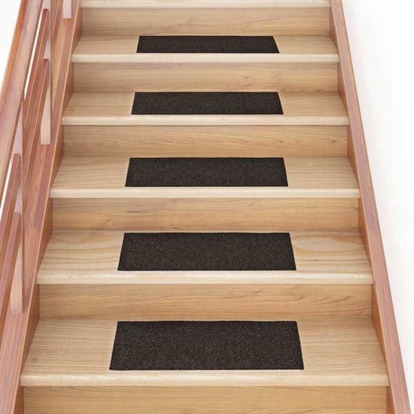 Trappmattor självhäftande 30 st mörkbrun 60x25 cm rektangulär