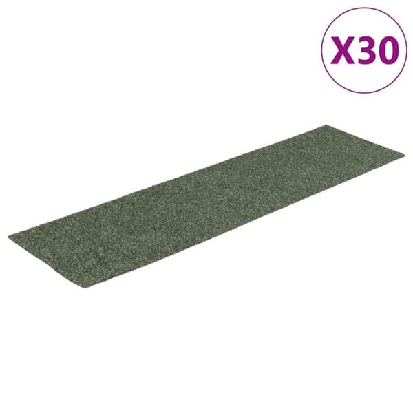 Trappmattor självhäftande 30 st grön 76x20 cm rektangulär