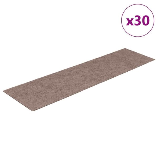 Trappmattor självhäftande 30 st ljusbrun 76x20 cm rektangulär