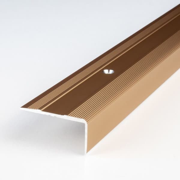 Nedtramp Alu anodiserad Ljusbrons L 36 mm H 15 mm Lång 1000 mm Genomborrad 1 styck